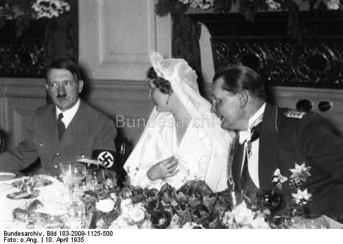 Adolf Hitler at the wedding reception of the Görings